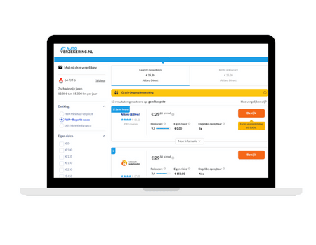Mockup laptop Assurantie Apps